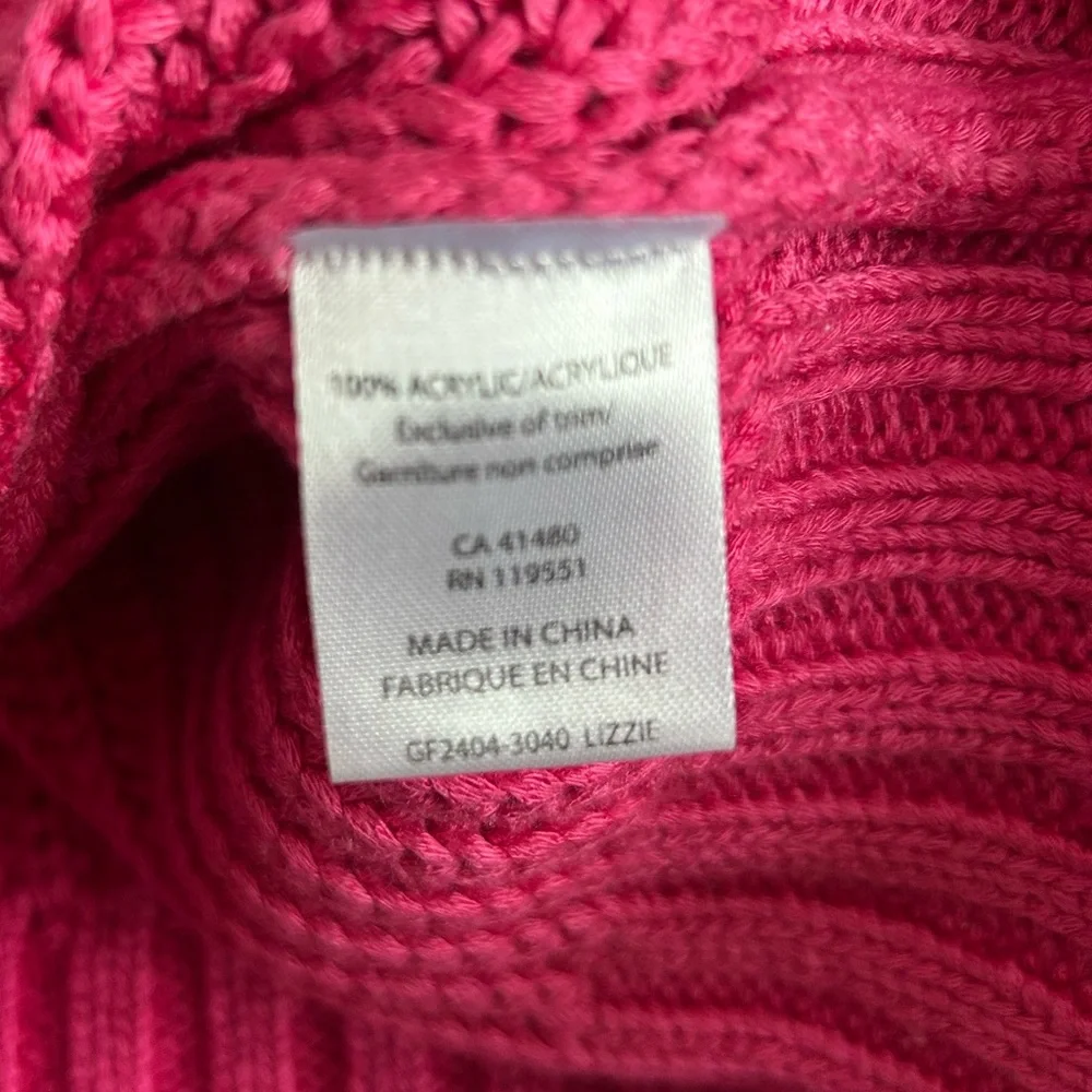 Gentle Fawn Hot Pink Chunky Knit Sweater Tank Size Large - Picture 3 of 7